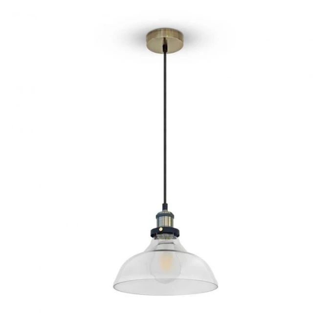 Lampa Wisząca VT‑7210 E27 Szkło Przezroczysty 3730 - obrazek 1