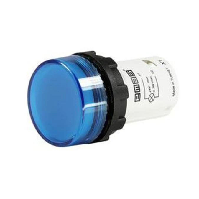Lampka sygnalizacyjna MB z LED, monoblok, 230V AC, płaski klosz, niebieska T0‑MBSD220M - obrazek 3