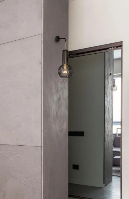 Lampa ścienna druciana dekoracyjna do łazienki z serii ARVI BLACK K‑4523 Kaja Lighting - obrazek 3