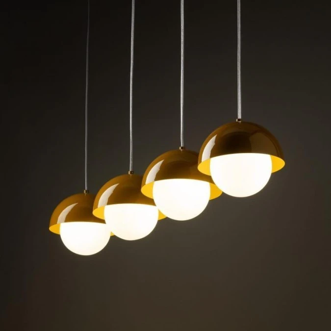 Lampa wisząca na listwie z 4 metalowo‑szkanymi koszami BONO OCHRA 10267 TK Lighting - obrazek 2