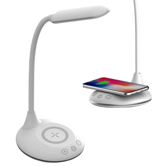 Lampka biurkowa 3w1 4W 405lm ładowarka indukcyjna WW barwa zmienna IP20 3000K‑6500K V‑TAC VT‑7705 - obrazek 1