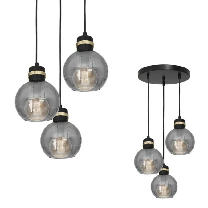 Lampa wisząca OMEGA BLACK / GOLD 3xE27 MLP6533 Milagro - obrazek 1