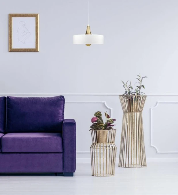 Lampa wisząca nowoczesna 1xE27 EOS WHITE/GOLD - obrazek 2