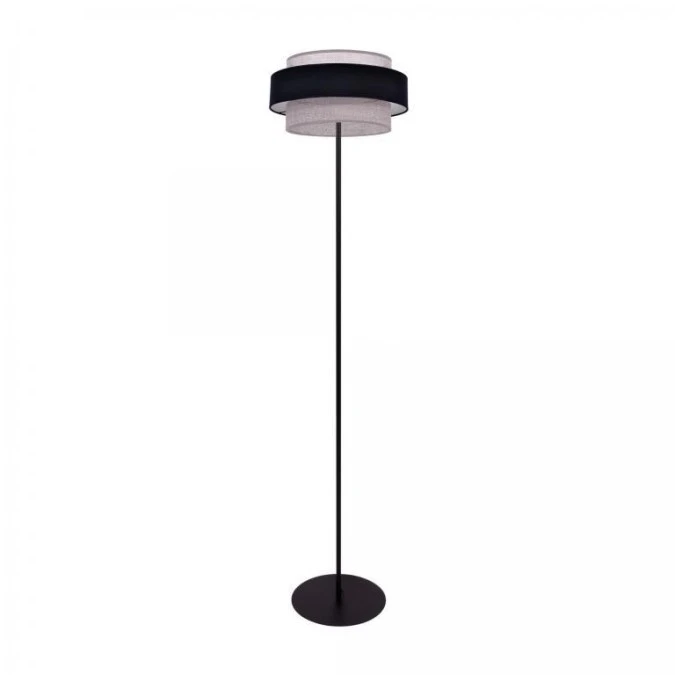 Lampa stojąca ETELA w stylowych czarno‑szarych kolorach z abażurem, żarówka E27 K‑5175 Kaja Lighting - obrazek 1