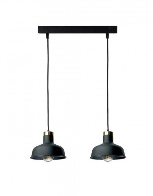Lampa wisząca nowoczesna 2xE27 HEBE BLACK - obrazek 1