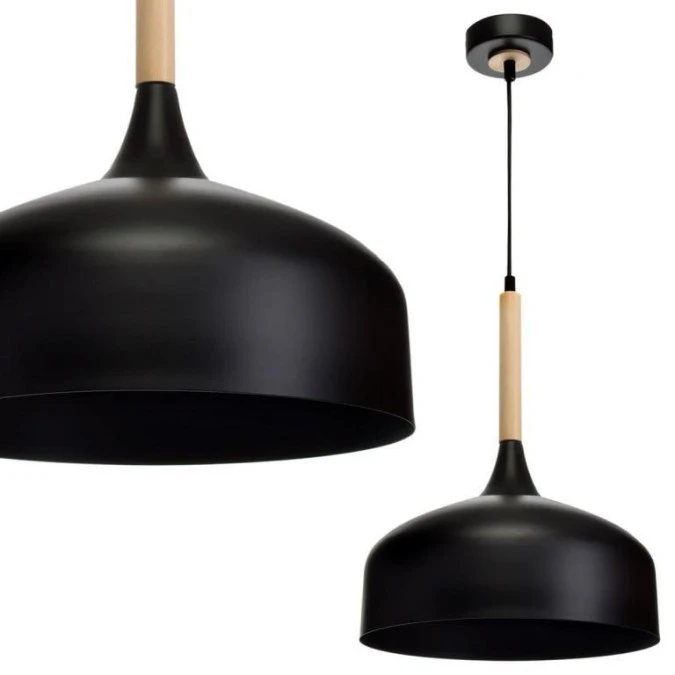 Lampa wisząca TAYLOR BLACK 1xE27 60W MLP6218 Milagro - obrazek 2