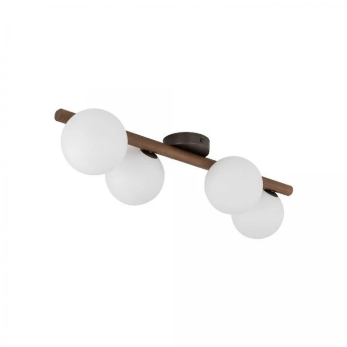 Lampa sufitowa z czterema szklanymi kloszami ESTERA WOOD ORZECH na G9 10270 TK Lighting - obrazek 1