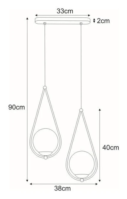 Lampa wisząca designerska elegancka do jadalni z serii NEVE GOLD K‑4776 Kaja Lighting - obrazek 3
