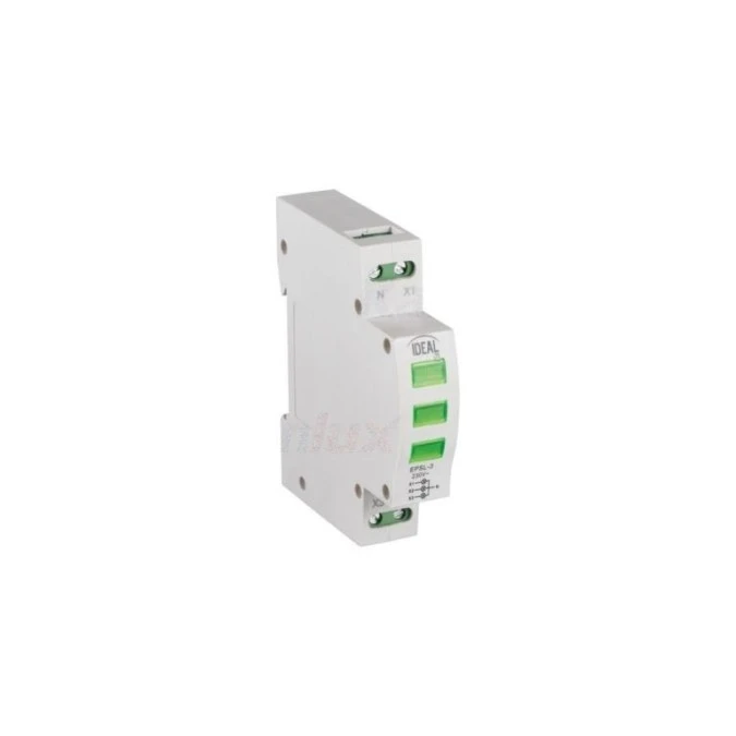 Lampka modułowa 3‑fazowa zielona LED KLI‑3G 230V AC 32894 - obrazek 1
