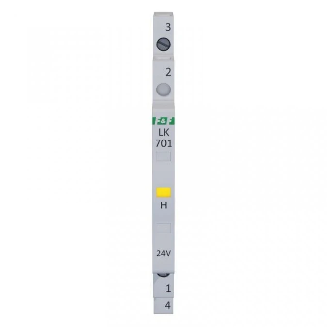 Lampka modułowa 1‑fazowa żółta 12‑48V AC/ 12‑60V DC 1/2 modułu LK‑701Y‑24 - obrazek 1