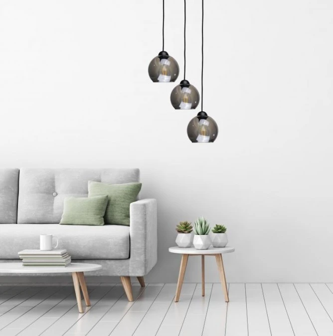 Lampa wisząca nowoczesna 3x E27 YUNO BLACK - obrazek 2