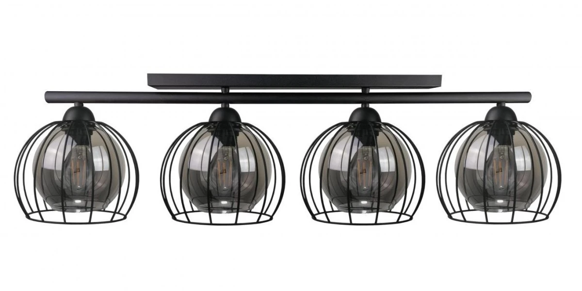 Lampa sufitowa nowoczesna 4xE27 STIGMA BLACK - obrazek 1