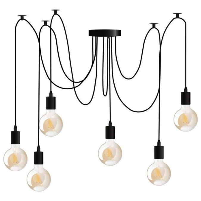Lampa wisząca sufitowa ARANE PAJĄK 6 ramion do LED 6x E27 LUMILED - obrazek 2