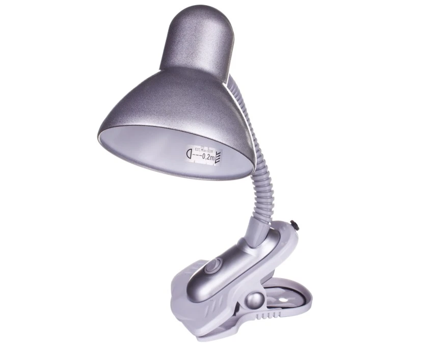 Lampka biurkowa max 10W LED E27 IP20 II klasa SUZI HR‑60‑SR srebrny 07150 - obrazek 1