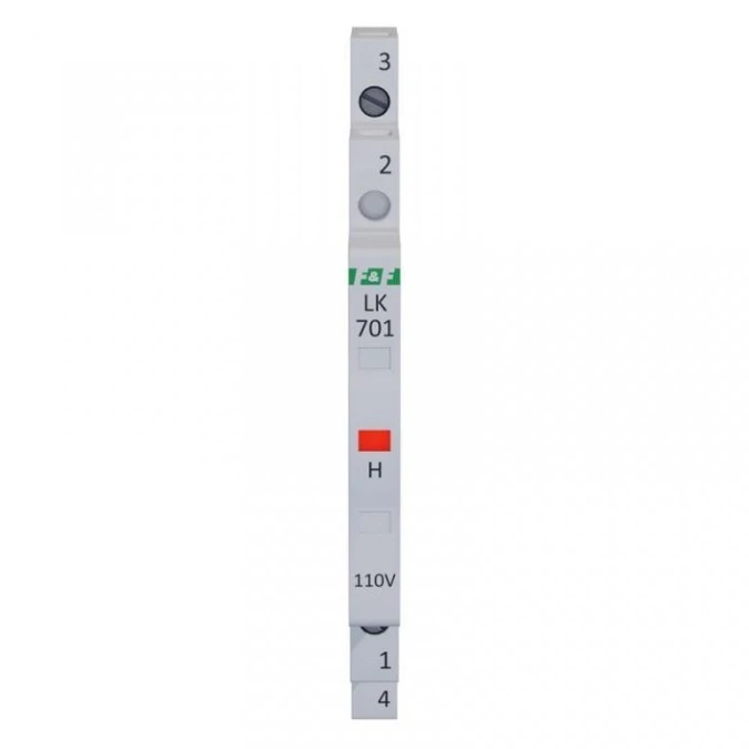 Lampka modułowa 1‑fazowa czerwona 110V AC 1/2 modułu LK‑701R‑110 - obrazek 1