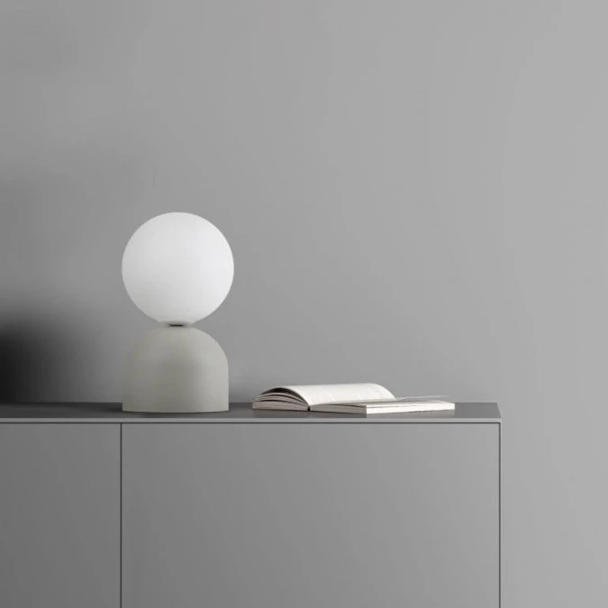 Lampka nocna MIKI BEIGE do sypialni w stylu skandynawskim, szklany klosz na G9 16038 TK Lighting - obrazek 2