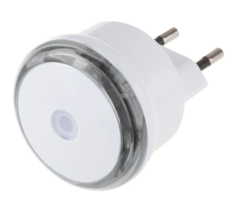 Lampka nocna wtykowa LED z czujnikiem zmierzchowym biała P3306 - obrazek 1