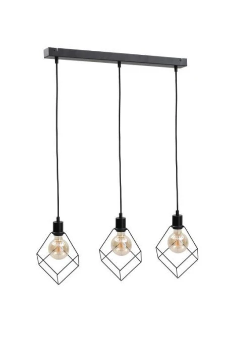 Lampa wisząca loftowa 3xE27 RUBEN BLACK - obrazek 1
