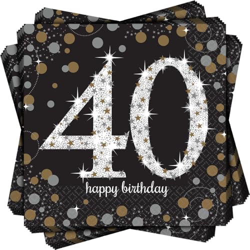 Serwetki, 40, Sparkling Celebration Gold, 33 cm, 16 sztuk