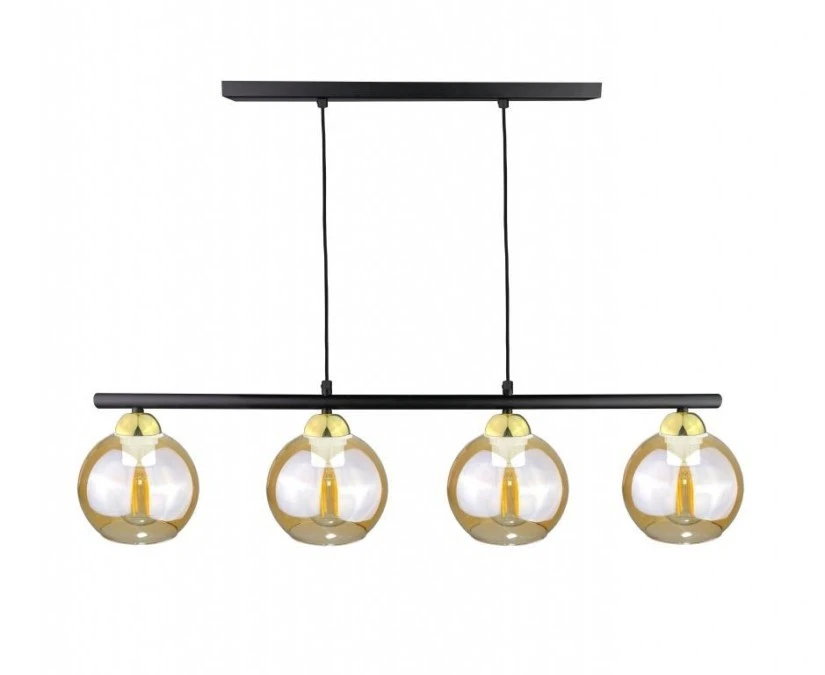 Lampa wisząca nowoczesna 4xE27 AMARUS BLACK/GOLD LONG - obrazek 1