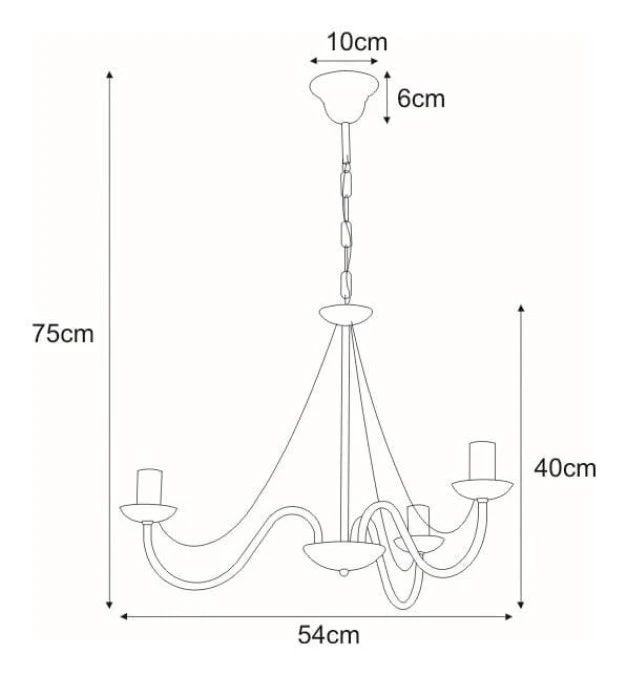 Lampa wisząca żyrandol BARTEZ w stylu rustykalnym, czarny, do salonu K‑3990 Kaja Lighting - obrazek 2