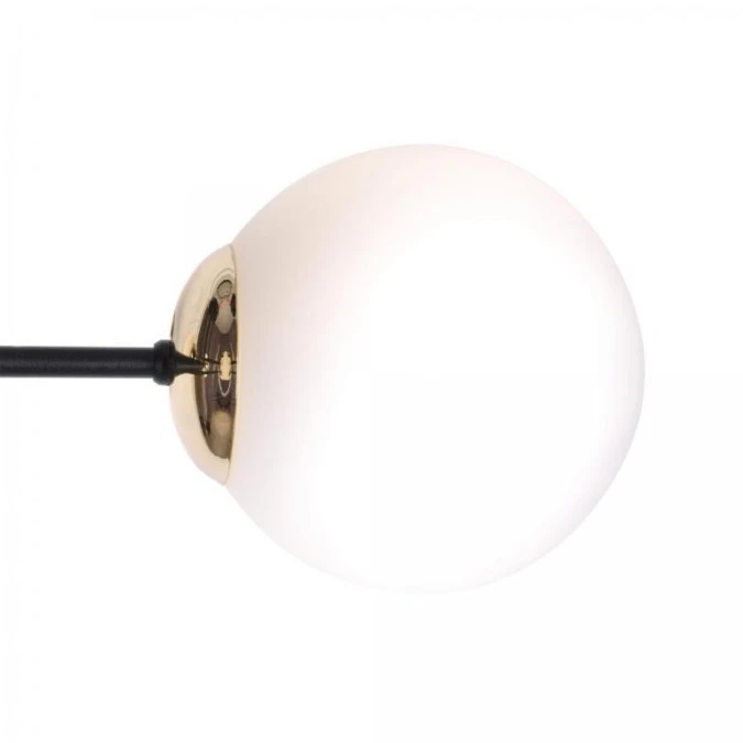 Lampa sufitowa ISLA do salonu szklane białe klosze na E14 na czarnych ramionach K‑4915 Kaja Lighting - obrazek 3