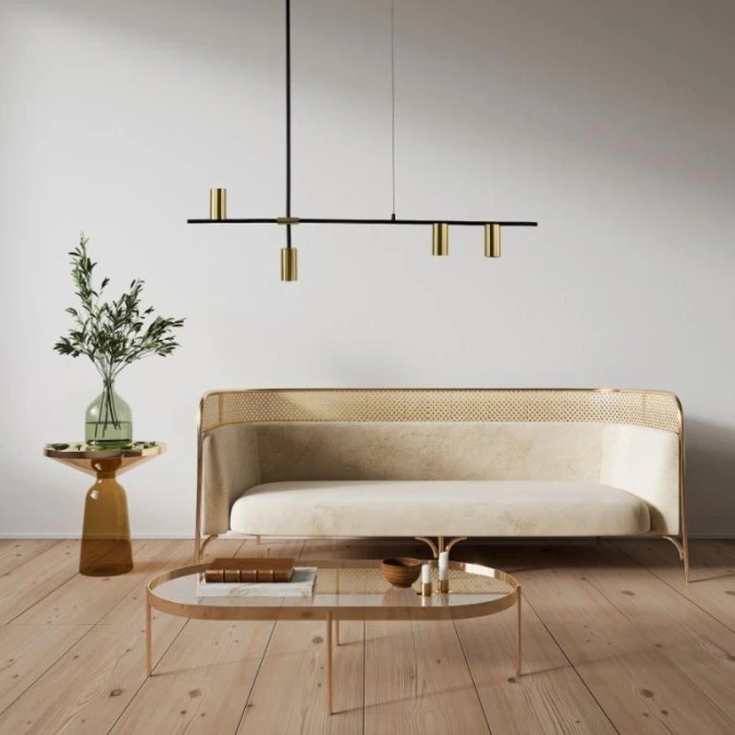 Lampa wisząca ARIZONA 4 czarna/złota LP‑074/4PL BK/GD Light Prestige - obrazek 3