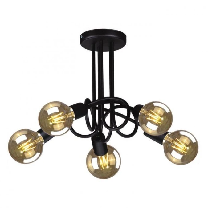 Lampa sufitowa DEZE w stylu loft z odsłoniętymi żarówkami K‑3621 Kaja Lighting - obrazek 1