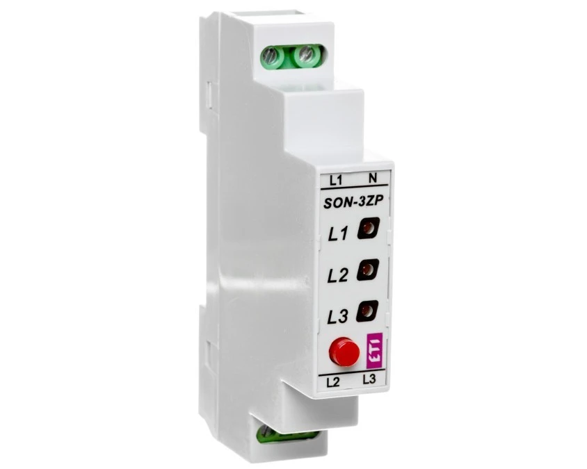 Lampka modułowa 3‑fazowy czerwony LED 3x400V z przyciskiem SON‑3 ZP 002471410 - obrazek 1