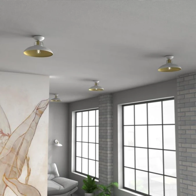 Lampa sufitowa FELIX WHITE/GOLD 1xE27 MLP7703 Milagro - obrazek 3