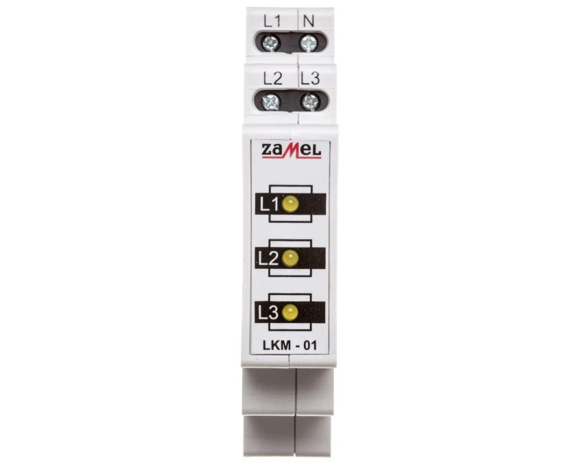 Lampka modułowa 3‑fazowa żółta LED 230V/400V TN LKM‑01‑30 EXT10000038 - obrazek 2