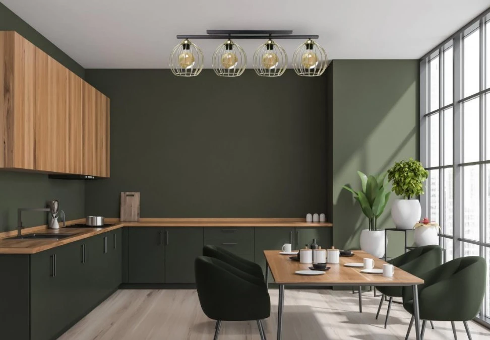Lampa sufitowa nowoczesna 4xE27 BACCA BLACK/GOLD - obrazek 2