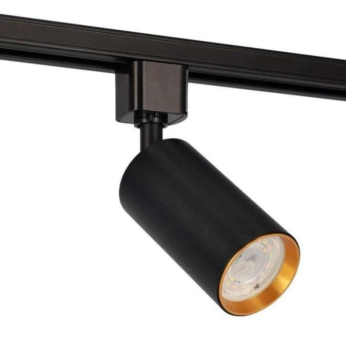 Lampa reflektor na szynoprzewód NEVA Tc Black Gold GU10 czarna, środek złoty EDO777533 EDO - obrazek 1