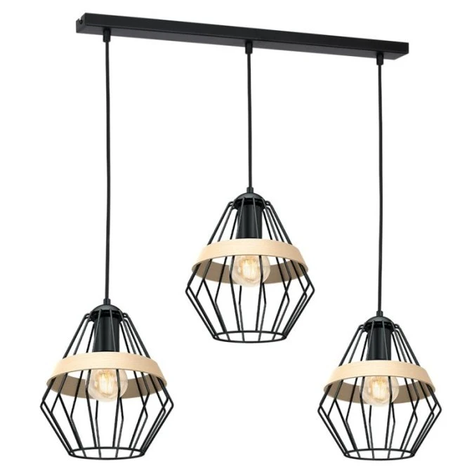 Lampa wisząca CLIFF BLACK 3xE27 MLP5525 Milagro - obrazek 3