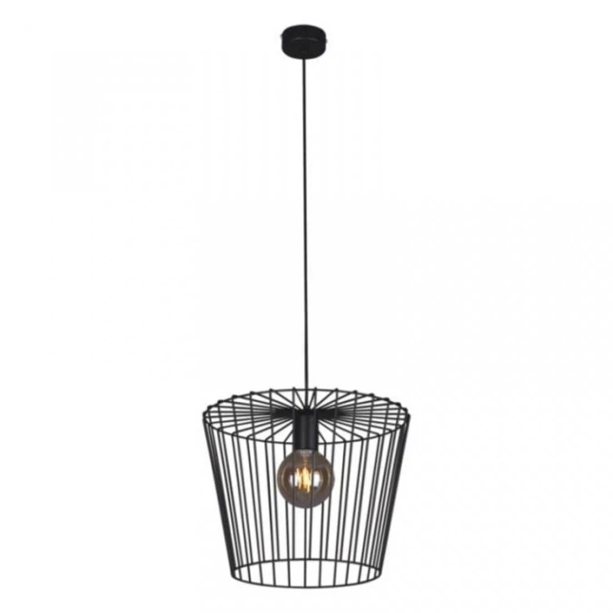 Lampa wisząca SOUL BLACK z drucianym koszykiem w kolorze czarnym do jadalni, gwint E27 K‑4641 Kaja Lighting - obrazek 1