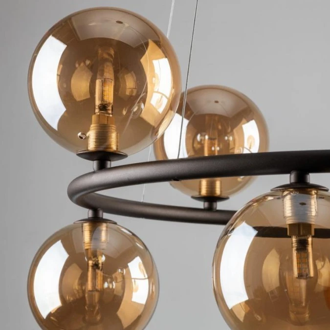 Lampa wisząca z bursztynowymi kloszami ANABELLE 8xG9 6572 TK Lighting - obrazek 3