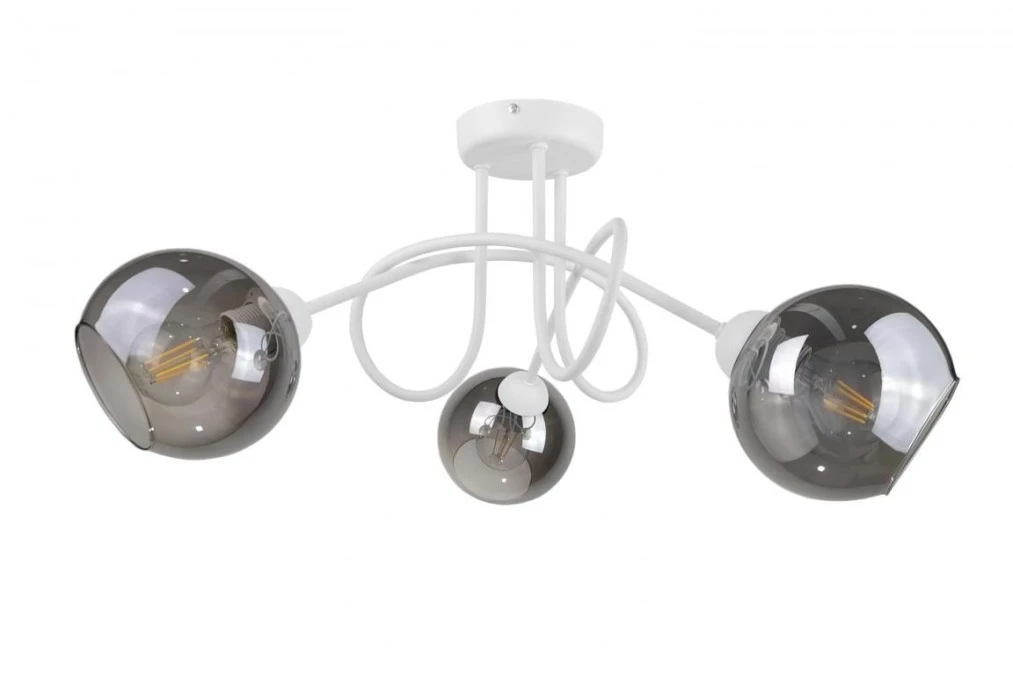 Lampa sufitowa nowoczesna 3xE27 RING WHITE - obrazek 1