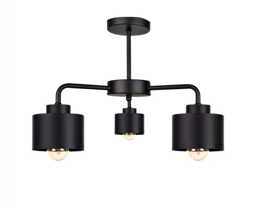 Lampa sufitowa nowoczesna 3 xE27 SIMPLY BLACK - obrazek 1