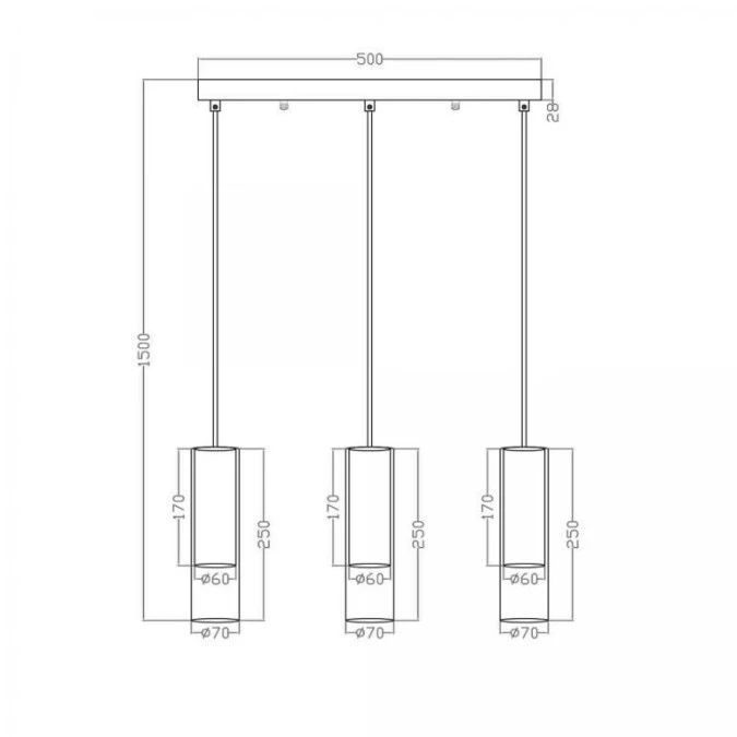 Lampa wisząca Manacor 3 biała LP‑232/3L WH Light Prestige - obrazek 2