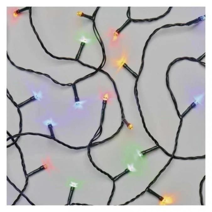 Lampki choinkowe 180LED 18m multikolor, zielony przewód, 8 programów, IP44 D4AM09 - obrazek 1