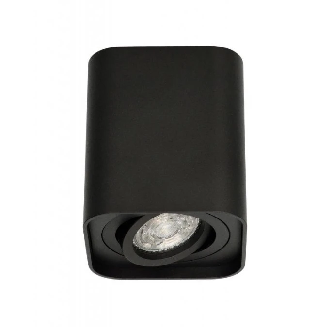 Lampa sufitowa HARYS K natynkowa oprawa punktowa nowoczesna TUBA kwadratowa GU10 czarna MK MEGAKABEL - obrazek 1