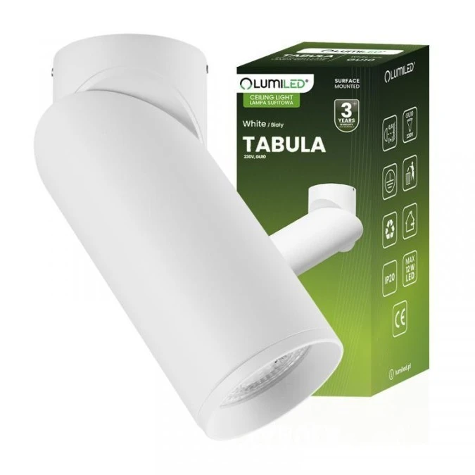 Lampa Sufitowa SPOT TUBA Reflektor Oprawa Halogenowa 1x GU10 TABULA LUMILED - obrazek 2