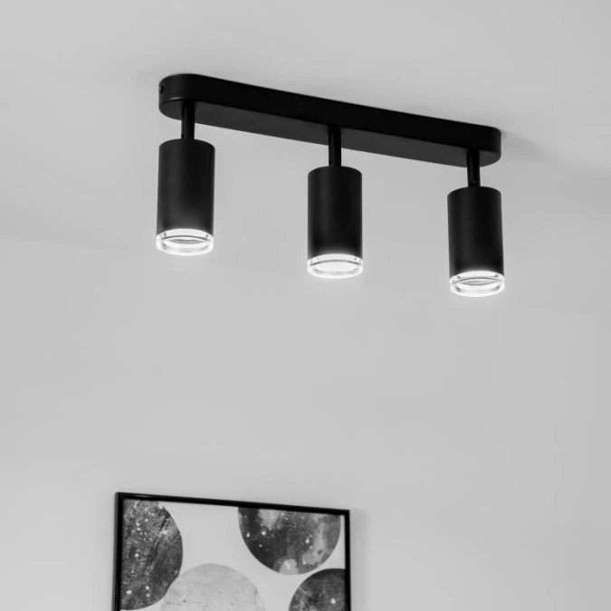Lampa Sufitowa Reflektor LED Spot 3x GU10 IP44 ADERO Czarna Lumiled - obrazek 3