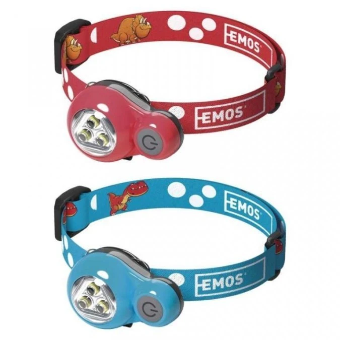 Latarka czołowa Dino 3× LED 2× CR2032, /8szt./ display box EMOS P3540 - obrazek 1
