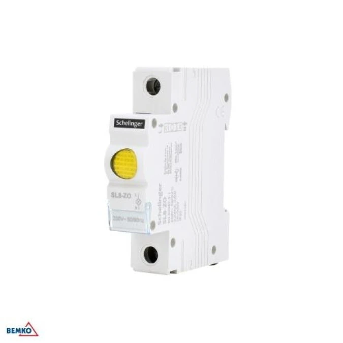 Lampka modułowa 1‑fazowa żółta LED SL8 230V A15‑SL8‑ZO - obrazek 1