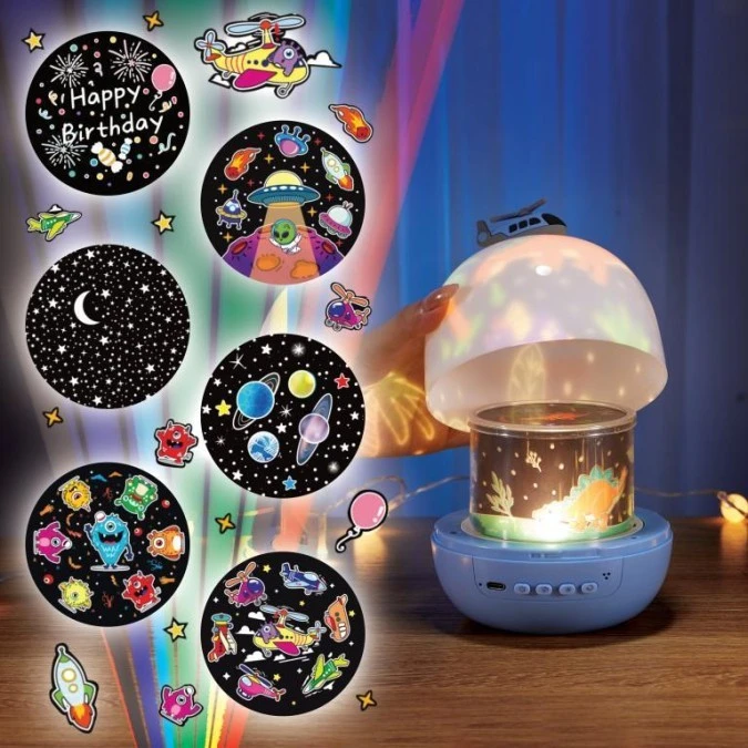 Lampka nocna z projektorem NL‑09 LED 3W niebieska - obrazek 3