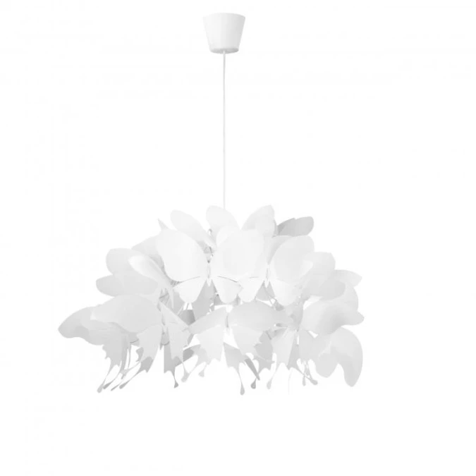 Lampa wisząca z rodziny Farfalla z białym designerskim kloszem motyle LP‑3439/1P WHITE Light Prestige - obrazek 1