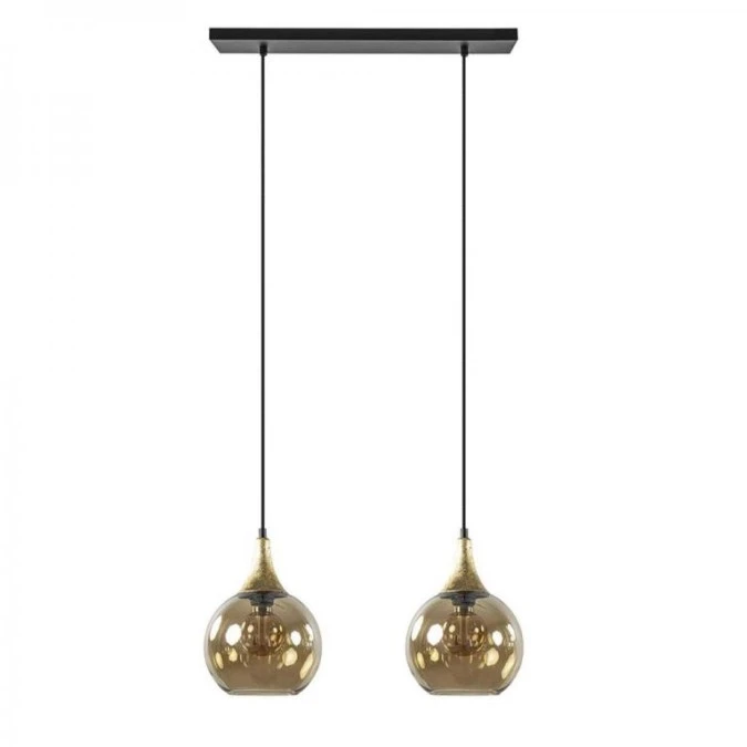 Lampa wisząca nowoczesna 2xE27 CALLISTO BLACK/GOLD - obrazek 2