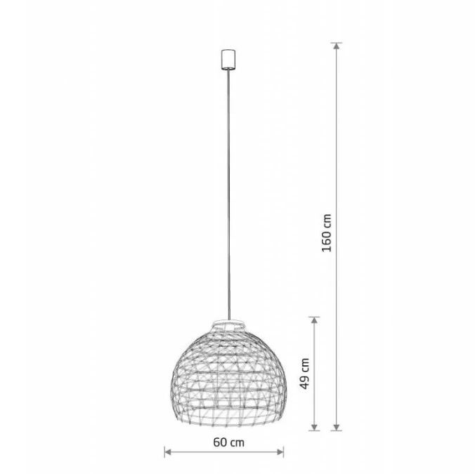 Lampa wisząca BOHO L z naturalnym ratanowym kloszem 11152 Nowodvorski - obrazek 2