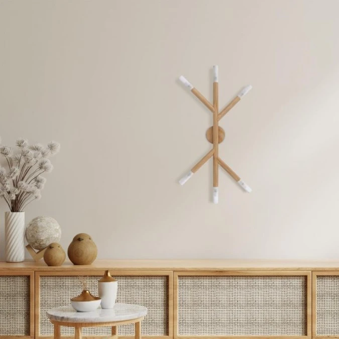 Lampa sufitowa z jasnego drewna NOBLE Biały / sosna 6xG9 4525 TK Lighting - obrazek 2